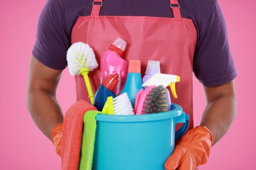 Professional sofa cleaning in a bright living room